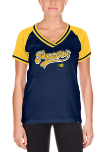 New Era Indiana Pacers Womens Navy Blue Gameday Short Sleeve T-Shirt