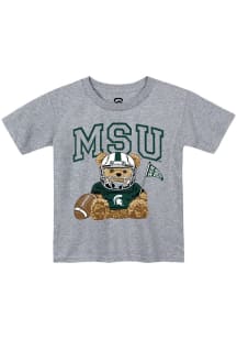 Summit Sportswear Michigan State Spartans Toddler Grey Bear Necessities Short Sleeve T-Shirt