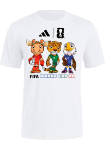 Adidas FIFA White Mascot Short Sleeve T Shirt