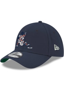 New Era Detroit Tigers Mens Navy Blue Sliding Mascot 39THIRTY Flex Hat
