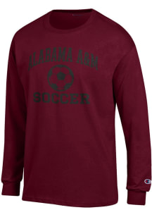 Champion Alabama A&M Bulldogs Maroon Soccer Jersey Long Sleeve T Shirt