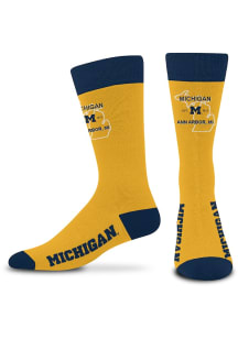 Michigan Wolverines outline Mens Dress Socks