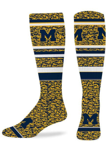 Michigan Wolverines stripes Mens Dress Socks
