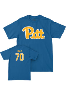 Ryan Baer Pitt Panthers Blue NIL Script Short Sleeve Player T Shirt