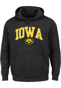 Iowa Hawkeyes Mens Black Large Logo Big and Tall Hooded Sweatshirt
