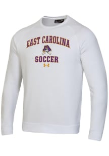 Under Armour East Carolina Pirates Mens White Soccer Rival Long Sleeve Crew Sweatshirt