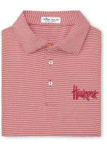 Peter Millar Nebraska Cornhuskers Mens Red Jubilee Short Sleeve Fashion Polo