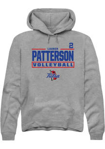 Lauren Patterson Tulsa Golden Hurricane Mens Graphite NIL Stacked Box Player Hood