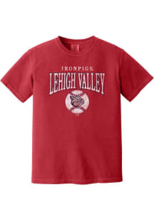 Summit Sportswear Lehigh Valley Ironpigs Womens Red Homerun Short Sleeve T-Shirt