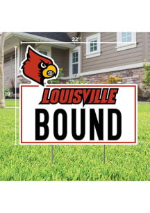 Louisville Cardinals School Bound Yard Sign - White