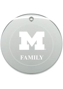 Michigan Wolverines Family Round Ornament - White