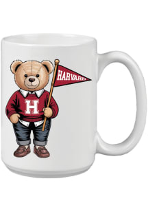 Harvard Crimson Bear Logo Ceramic Mug - White