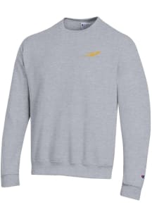 Champion Toledo Rockets Mens Grey Secondary Rocket Logo Long Sleeve Crew Sweatshirt