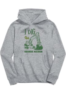 Vive La Fete George Mason University Youth Grey Excavator Long Sleeve Hoodie