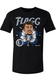 Cooper Flagg Dallas Mavericks Black Caricature Short Sleeve Fashion Player T Shirt
