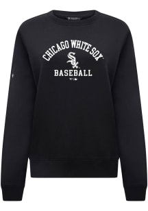 Levelwear Chicago White Sox Womens Black Yvette Limelight Crew Sweatshirt