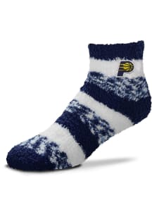 Indiana Pacers Pro Stripe Fuzzy Womens Quarter Socks
