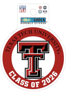 Texas Tech Red Raiders Class of 2026 Durable Stickers - Red