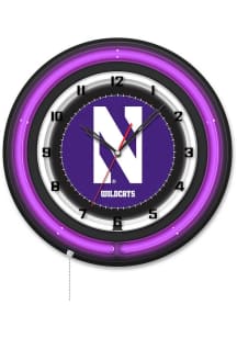 Northwestern Wildcats 19in Neon Wall Clock