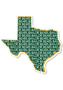 Baylor Bears 3.5" Text Filled State Rugged Stickers - Green