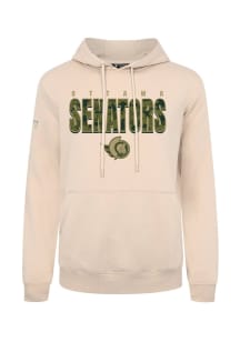 Levelwear Ottawa Senators Mens Tan Podium Protect Long Sleeve Hoodie