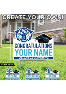 Villanova Wildcats Personalized Congratulations Grad Yard Sign - White