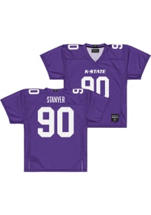 Brad Stanyer  Campus Ink K-State Wildcats Purple NIL Football Jersey