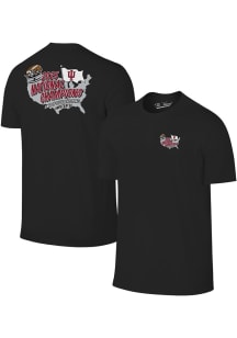 Indiana Hoosiers Black 2025 CFP National Champions Kings Of College Football Short Sleeve T Shirt