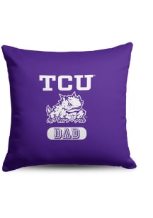 TCU Horned Frogs Dad 18x18 Throw Pillow - Purple