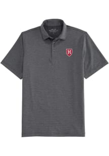 Vineyard Vines Harvard Crimson Mens Black St. Jean Short Sleeve Fashion Polo