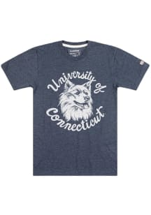 Homefield UConn Huskies Navy Blue 80s Huskey Short Sleeve Fashion T Shirt