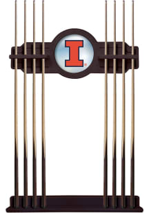 Illinois Fighting Illini Solid Wood Cue Rack Pool Table