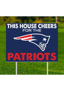 New England Patriots This House Cheers For Yard Sign - Red