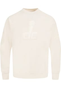 Pro Standard Washington Wizards Mens White Neutral Drop Long Sleeve Fashion Sweatshirt
