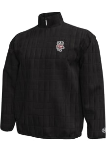Under Armour Wisconsin Badgers Mens Black Gameday Fleece Long Sleeve Qtr Zip Pullover