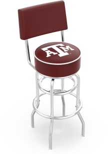 Texas A&M Aggies Double-Ring Swivel with Back Pub Stool - Black