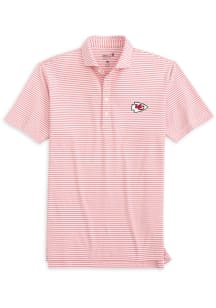 Johnnie O Kansas City Chiefs Mens Red Stetsons Stripe Short Sleeve Fashion Polo