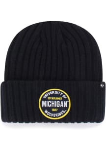 47 Michigan Wolverines Navy Blue Ribbed Snowdrift Cuff Mens Knit Hat