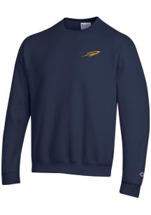 Champion Toledo Rockets Mens Navy Blue Secondary Rocket Logo Long Sleeve Crew Sweatshirt