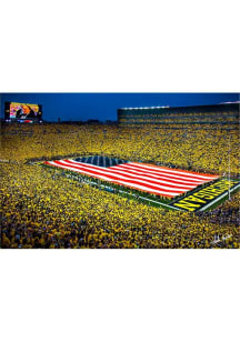 Michigan Wolverines Flag on Field 11x17 Unframed Poster