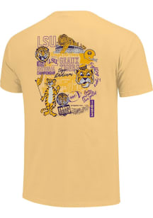 LSU Tigers Girls Yellow Through The Years Short Sleeve Tee