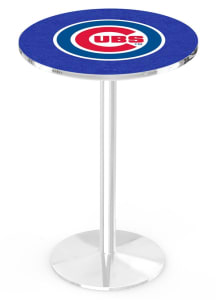 Chicago Cubs Chrome Round Base Pub Table