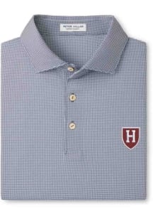 Peter Millar Harvard Crimson Mens Charcoal Hugo Short Sleeve Fashion Polo
