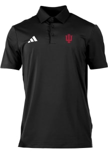 Adidas Indiana Hoosiers Mens Black Heat Seal Ultimate 365 Short Sleeve Polo