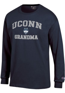 Champion UConn Huskies Navy Blue Grandma Jersey Long Sleeve T Shirt