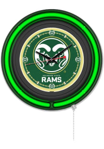 Colorado State Rams Double Neon Wall Clock