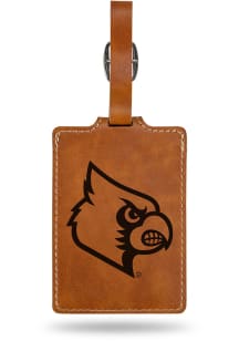 Louisville Cardinals Brown Laser Engraved Luggage Tag