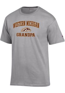 Champion Western Michigan Broncos Grey Grandpa Jersey Short Sleeve T Shirt