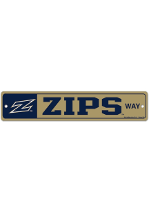Akron Zips Way 3.7x19 Street Sign - Gold