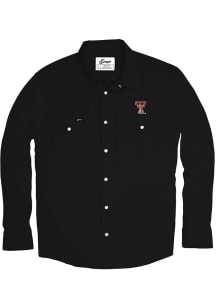 Snaps Texas Tech Red Raiders Mens Black Tailgater Long Sleeve Dress Shirt